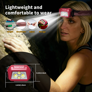 Lampe frontale multifonctionnelle pour le <span class=keywords><strong>travail</strong></span> en extérieur, double objectif, passage entre projecteur et faisceau concentré en un clic, avertissement lumineux rouge - Product Image 6