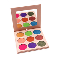 Palette de fards à paupières vegan et cruelty-free, 9 couleurs, personnalisable en gros pour marque privée