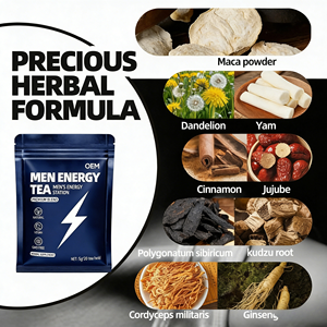 Thé Énergisant OEM pour Hommes – Mélange Herbal Bio Végétalien Maca Ginseng Cordyceps – 20 Sachets de 5g Chacun – Boîte de Soutien Énergétique Premium - Product Image 6