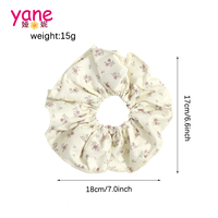 Scrunchies XL surdimensionnés à motifs floraux, personnalisables, fabriqués en usine BSCI, divers accessoires pour cheveux pour filles