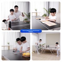 Table de ping-pong pliable peu encombrante, montage facile, ensemble de tennis de table portable, filet rétractable, poignée de transport, durable, pour enfants et adultes