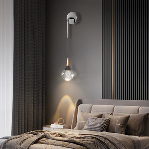 Lampada da comodino moderna in stile lusso leggero, a forma di cristallo, intelligente per corridoio, casa, ingresso, hall - Product Image 2