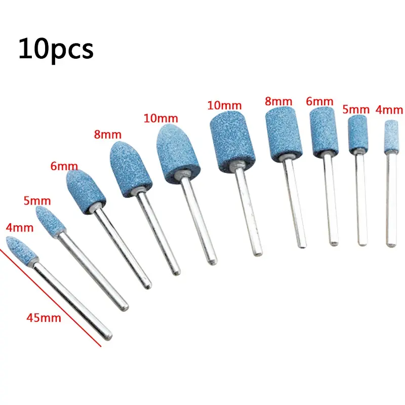 1/8 Shank 4-10mm pink 100pcs Abrasive Tools Grinding Wheel Nail Drill Bit Sets Sanding Head For Engraving Cutting Buffing