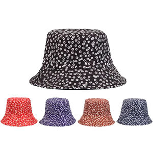 Chapeau Bob en Coton Brodé de Couleur Unie Tendance Japonaise de Haute Qualité pour Femme, Réversible, Décontracté, Idéal pour les Voyages et la Protection Solaire - Product Image 1