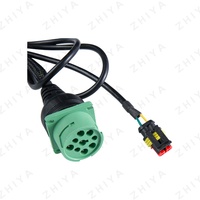 Cable de Diagnóstico para Camiones, Adaptador Verde J1939 para Vehículos Pesados
