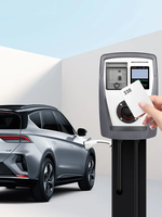 Voiture électrique type 2 prise 22KW 32A triphasé carte RFID AC maison EV chargeur Wallbox avec câble 5M 7M