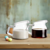 Tasse à café moderne en verre borosilicate, mini-gobelet à lait, pot à jus pour steak, pot à sauce, pot à miel