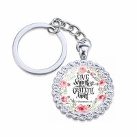 Porte-clés de la Sainte Bible, bijoux d'inspiration biblique, cadeaux chrétiens, souvenir d'église, porte-clés en cristal et strass argenté