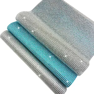 Hot Selling Colorful 24*40 cm Resin Strass Sheet Iron On Rhinestone Trimming Decorating For Furniture Clothes