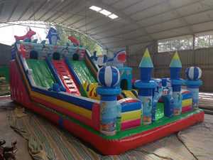 Château gonflable gonflable type requin pour enfants, jouet d'escalade - Product Image 4