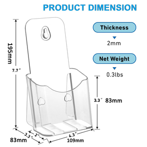Số lượng lớn giảm giá bền Polypropylene nhựa <span class=keywords><strong>Brochure</strong></span> Holders cho triển lãm thương mại hiển thị - Product Image 2
