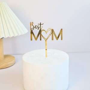 Garniture de gâteau en acrylique Double face de haute qualité <span class=keywords><strong>2023</strong></span> pour les fournitures de Festival et de fête Happy motherday - Product Image 2