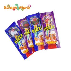 Caramelos de Piruleta con Forma de <span class=keywords><strong>Pizza</strong></span> y Beso Afrutado OEM, Textura Dura con Ingredientes Ligeros, Azúcar, Empaquetados en Bolsa - Product Image 4