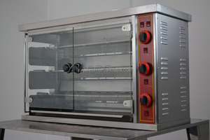 Forno <span class=keywords><strong>Girarrosto</strong></span> a Gas in Acciaio Inox 304 con 3 Spiedi, Capacità 12-15 Polli, Riscaldamento Uniforme per Ristoranti e Catering HJ-CM012 - Product Image 2
