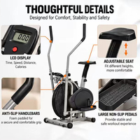 Vélo elliptique pliable manuel à marque privée ZBET-1, logo personnalisé, faible MOQ, propulsion par roue avant, 120 kg, entraîneur cardio pour la maison, OEM