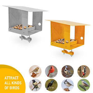Comedero para Pájaros JH-Mech, Soporte para Montar en Postes, Atrae Cardenales y Pájaros Gorriones, Estación de Alimentación de Metal para Aves - Product Image 3