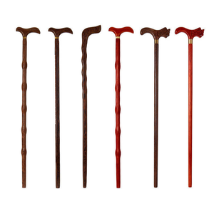 Bâtons de marche en <span class=keywords><strong>bois</strong></span> sculptés à la main avec embout en caoutchouc, renforcés et antidérapants, pour personnes âgées, pour l'extérieur, vente en gros - Product Image 1