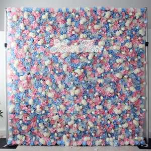 Panneau mural de roses artificielles fait main personnalisé pour la décoration de mariages, salles de yoga, Thanksgiving, remises de diplômes, Noël, Nouvel An chinois - Product Image 4