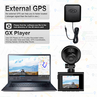 Caméra de tableau de bord sans fil 2 pouces, caméra de voiture 4K avec Wifi GPS, double objectif, caméra DVR avant et arrière 4K