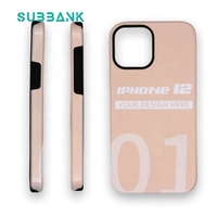 Coque de téléphone 2-en-1 Subbank en gros, vierge, avec revêtement de surface pour sublimation 3D, pour iPhone 12, 17 Pro Max
