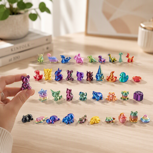 Figura Impresa en 3D de Gnomos, Dragones, Gatos, Perros, Zorros, Conejos, Búhos, Escarabajos, Arañas, Lagartos, Tortugas, Insectos y Reptiles, Juguete Educativo - Product Image 1