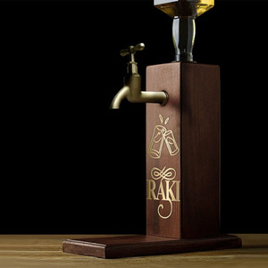 Distributeur de boissons alcoolisées en bois naturel doré <span class=keywords><strong>Fontaine</strong></span> à whisky en bois - Product Image 4