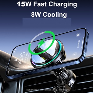 <span class=keywords><strong>Chargeur</strong></span> sans fil magnétique 15W X132 pour voiture avec refroidissement semi-conducteur, <span class=keywords><strong>induction</strong></span> intelligente et charge rapide RGB pour tableau de bord - Product Image 3