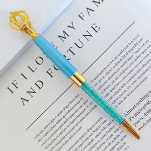 Bolígrafo de Metal creativo de corona, regalo publicitario de oficina, bolígrafo de firma giratorio - Product Image 6