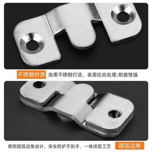 Stainless Steel Mountain Shaped Hooks Furniture Connectors Picture Frame Mirror Buckles Bed <b>Clips</b> Hardware Accessories - Product Image 5
