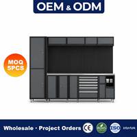 Sistema de Gabinetes de Almacenamiento de Herramientas con Cerradura, Banco de Trabajo con Cajones, Panel Perforado, Muebles Modulares de Acero Resistente para Garaje o Taller, OEM