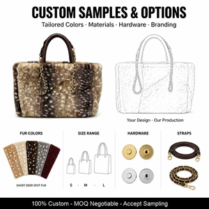 <span class=keywords><strong>Sac</strong></span> fourre-tout vintage d'hiver en polyester uni pour femme, grand <span class=keywords><strong>sac</strong></span> à bandoulière doux et moelleux, sans perte de poils, avec poignée rigide en peluche et chaînes métalliques dorées - Product Image 4
