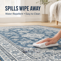 Klassischer Orientalischer Boho-Medaillon Waschbarer Plüsch-Dicker Rutschfester Weicher Teppich für Wohnzimmer Schlafzimmer Esszimmer