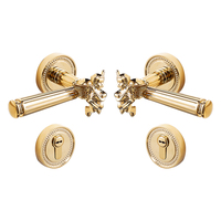 DOOROOM Poignée de porte intérieure moderne en laiton léger ange de luxe Design créatif Serrure de porte combinaison hôtel levier bouton de porte