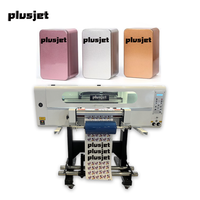 Plusjet imprimante d'étiquettes autocollantes pour bouteilles A2 de haute précision imprimante DTF rouleau à rouleau plastifieuse automatique impression imprimante d'étiquettes à cristaux