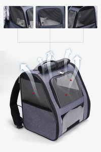 Borsa da viaggio per gatti con tapparella traspirante zaino per gatti accetta trasportino personalizzato - Product Image 5