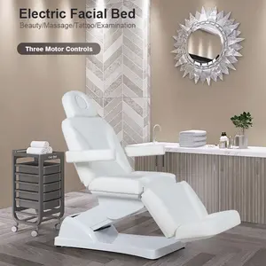 Kangmei Luxury 3 Motors Spa Salon Adjustable Electric Beauty Esthetician Bed Facial Cosmetic Couch Dermatology Aesthetic Chair