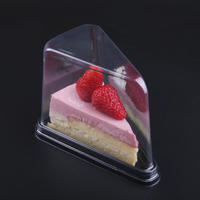 Boîte d'emballage pour mini-gâteaux en plastique PET super transparent avec gaufrage de qualité alimentaire et logo personnalisé pour boulangerie et cheesecake