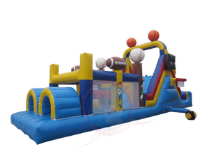 Parcours d'obstacles gonflable géant en forme de petit train mignon, pour événements sportifs en plein air, fabriqué en Chine, tente durable en PVC - Product Image 6