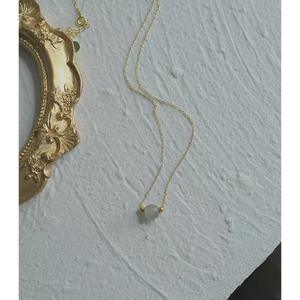 Collier d'été polyvalent en jade naturel de Hotan et perles dorées, chaîne de clavicule exquise de style japonais et coréen avec perle principale - Product Image 4