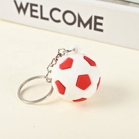 Porte-clés créatif en PVC en forme de ballon (football, basketball, tennis) – Cadeau sportif, étanche et léger – Fabriqué au Zhejiang