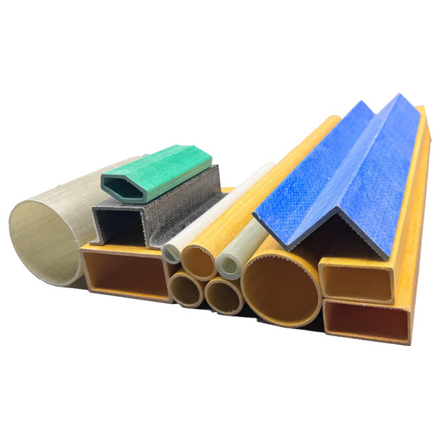 Factory Customized GRP Fiberglass Profile FRP Fiberglass Pultruded Composite Rectangular Tube Hollow Tube Fiberglass Square