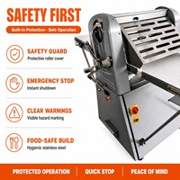 Presse à pâte industrielle avec convoyeur réversible et protection de sécurité en acier inoxydable pour pâtisserie surgelée, vente en gros