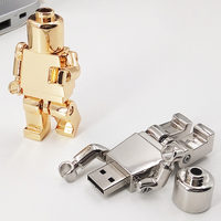 Memoria USB Metálica con Forma de Robot, Regalos Tecnológicos Populares, Venta al por Mayor, Unidades Flash USB de 2.0 y 3.0, 8GB y 16GB