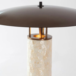 Postmodern Designer Table Lamp E27 LED 220V Switch Control Eco-Friendly Seashell Base Luxury Style - Product Image 4