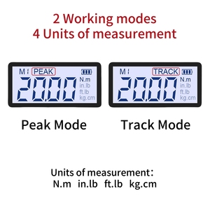 Jeu de clés dynamométriques numériques électroniques 1/4'' 0,3-6 Nm, 26 pièces, outil de mesure de haute précision, jeu de clés à couple réglable - Product Image 4