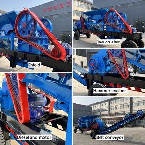 Phổ Biến Nhất Pe250 * 400 Di Động Máy Nghiền Hàm Với Băng Tải Granite Máy Nghiền Hàm Xây Dựng Chất Thải Máy Nghiền - Product Image 4