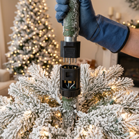 Hochwertiger, schwerer, beflockter 2,3m (7,5ft) vorbeleuchteter PE-Weihnachtsbaum mit 3000 LED-Lichtern, einfacher Stromanschluss, Großhandelspreis ab Werk, Export