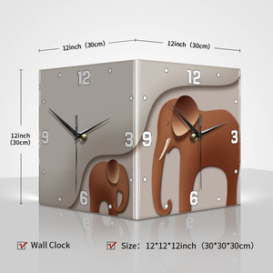 Hiện Đại Và Đơn Giản Voi Góc Đồng Hồ Treo Tường Kim Hiển Thị Thiết Kế Cơ Khí Cho Phòng Khách Treo Không Có Đấm Cần Thiết - Product Image 6