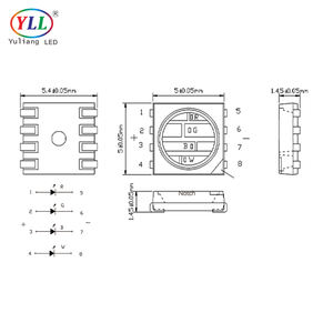 <span class=keywords><strong>Chip</strong></span> <span class=keywords><strong>LED</strong></span> SMD RGBW 5050 de Baja Potencia, <span class=keywords><strong>0.3W</strong></span>, Módulo <span class=keywords><strong>LED</strong></span> de Alto Brillo, Tira de <span class=keywords><strong>LED</strong></span>, Puntos de Píxel, Lámpara Lineal, Certificación RoHS, Regulable - Product Image 4