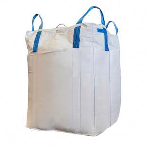 Sac jumbo de 1 tonne d'usine, sac en vrac tissé en polypropylène antistatique de 1000 kg, fond plat, décharge pour le stockage de matériaux en vrac - Product Image 1